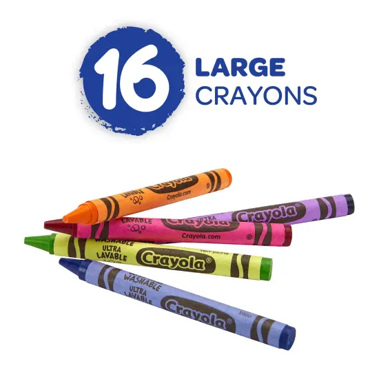 Crayola Large Washable Crayons-16/Pkg {6}