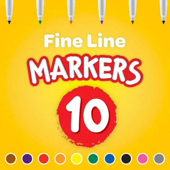 Crayola Fine Line Markers-Classic Colors 10/Pkg {5}