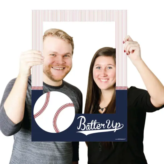 Big Dot of Happiness Batter Up - Baseball - Birthday Party or Baby Shower Selfie Photo Booth Picture Frame & Props - Printed on Sturdy Material {4}