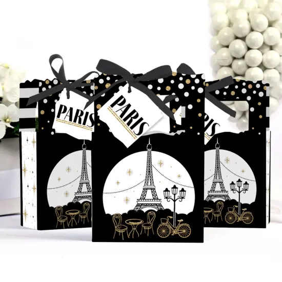 Big Dot of Happiness Stars Over Paris - Parisian Themed Party Favor Boxes - Set of 12 {4}