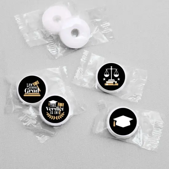 Big Dot of Happiness Law School Grad - Future Lawyer Graduation Party Round Candy Sticker Favors - Labels Fits Chocolate Candy (1 sheet of 108) {4}