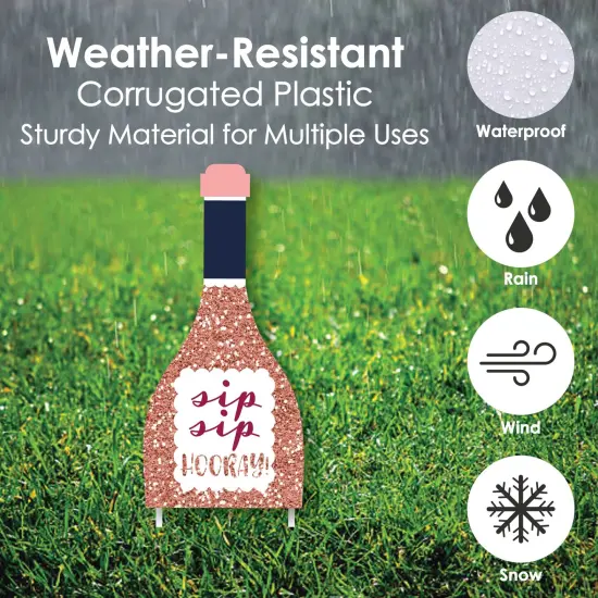 Big Dot of Happiness But First, Wine - Wine Bottle Lawn Decorations - Outdoor Wine Tasting Party Yard Decorations - 10 Piece {6}