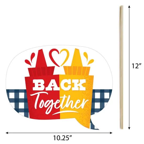 Big Dot of Happiness Missed You BBQ - Backyard Summer Picnic Party Photo Booth Props Kit - 20 Count {7}