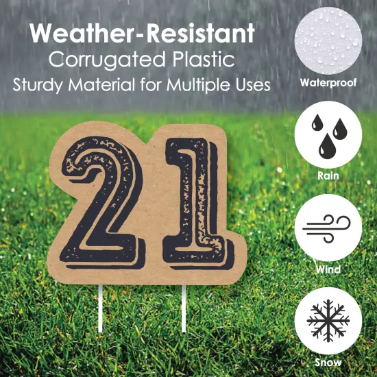 Big Dot of Happiness Finally 21 - 21st Birthday - Yard Sign and Outdoor Lawn Decorations - 21st Happy Birthday Party Yard Signs - Set of 8 {4}