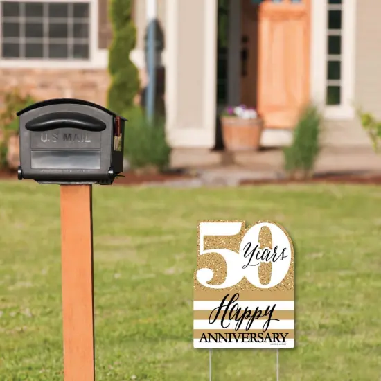 Big Dot of Happiness We Still Do - 50th Wedding Anniversary - Outdoor Lawn Sign - Anniversary Party Yard Sign - 1 Piece {3}
