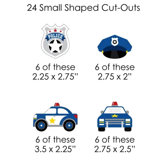 Big Dot of Happiness Calling All Units - Police - Cop Birthday Party or Baby Shower DIY Decorations - Clothespin Garland Banner - 44 Pieces {7}