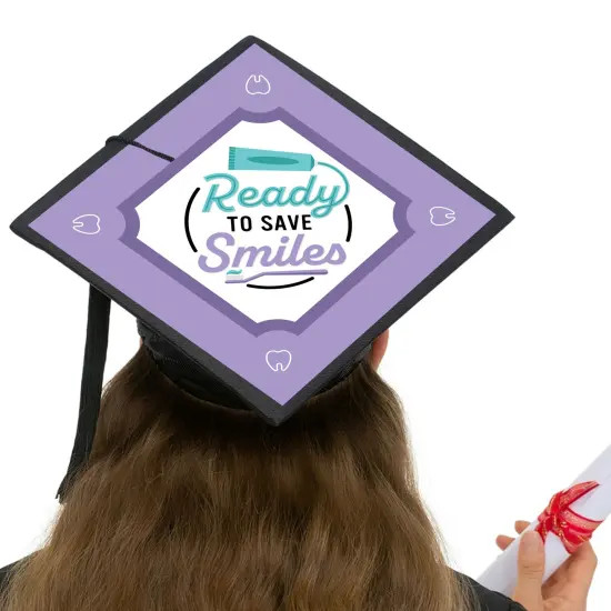 Big Dot of Happiness Dental School Grad - Dentistry and Hygienist Graduation Cap Decorations Kit - Grad Cap Cover {6}
