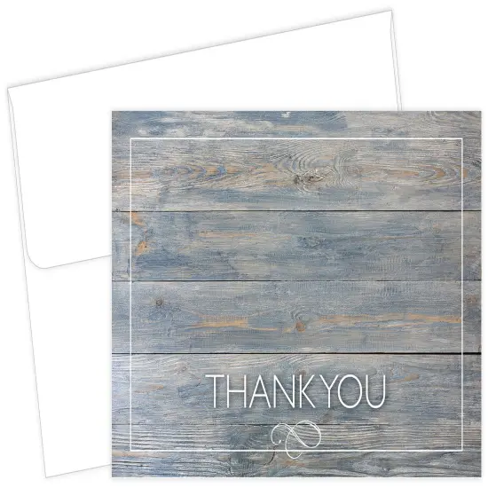 Great Papers! Thank You Note Card and White Envelope, Driftwood, 4.75" x 3.375"(folded), 50 count {1}
