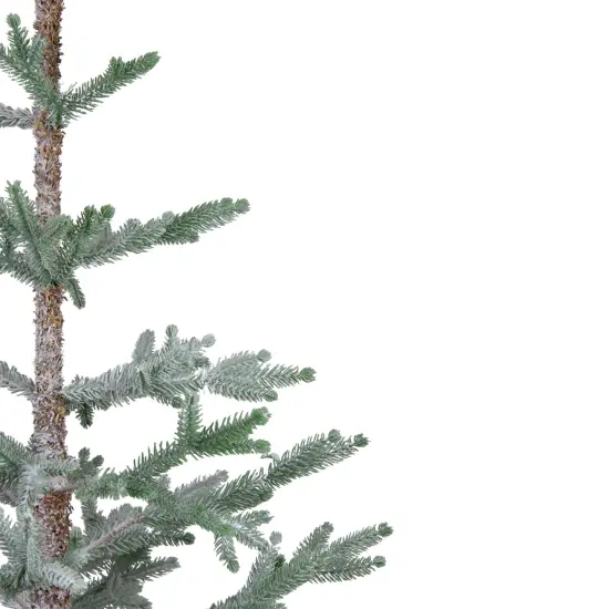 Northlight Frosted Pine Slim Artificial Christmas Tree with Jute Base- 3' - Unlit Green {4}