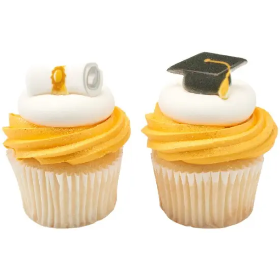Graduation Cap & Scroll Dec-Ons&reg; Sugar Decorations, 12pc {3}