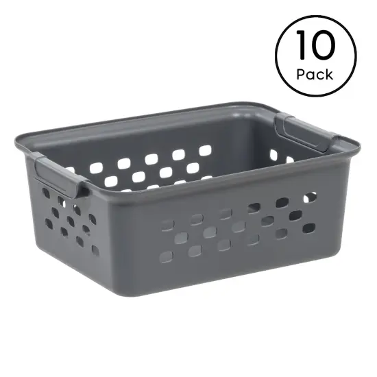 Small Organizer Storage Basket, Gray, Pack of 10 {2}