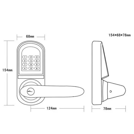 Kitcheniva Digital Code Door Lock Mechanical Home Keyless Entry {4}
