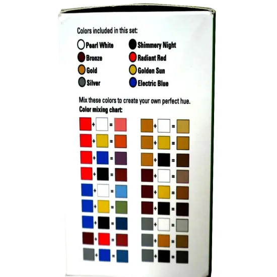 Set of 8 Metallic Multi-Surface Acrylic Craft Paint, Great for indoor/outdoor use and great for all surfaces including Paper, Canvas, Wood, Metal, Plaster, Plastic, Fabric, Glass, and Ceramics! {3}