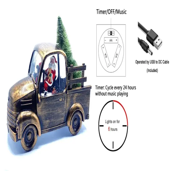 Snow Globe with Santa Inside Car {2}