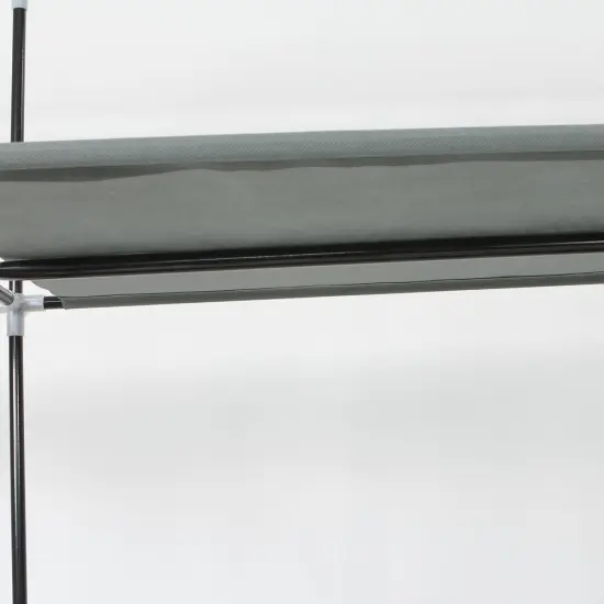 Portable Closet Wardrobe Clothes Rack Storage Organizer. Grey {4}