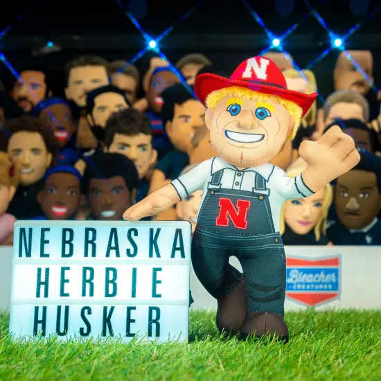 Bleacher Creatures Nebraska Huskers Herbie 10" Mascot Plush Figure Updated {2}