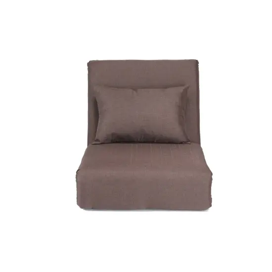 Relaxie Linen Convertible Flip Floor Chair Sleeper Brown {4}
