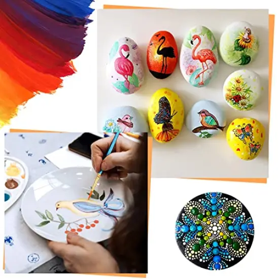 20 Pcs Paint Brush Set for Acrylic Painting, Watercolor, Miniature Detailing, and Rock Painting {3}