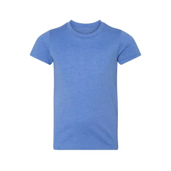 BELLA + CANVAS&reg; Youth CVC Jersey Crew Neck Tee - 3001YCVC Heather colum/ blue {1}