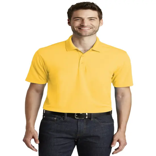 Port Authority&reg; Silk Touch Collared Short Sleeve Polo &ndash; Premium 4.6 oz. 100% Polyester Double-Knit Piqu&eacute;, Lightweight, Breathable, Versatile Work & Casual Shirt Sunburst yellow {1}