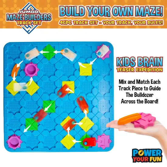 Power Your Fun Jumbo Maze Builder Track Set- 46pc {2}