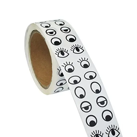 2000 Pieces Per Roll Black White Eye Stickers Labels {2}