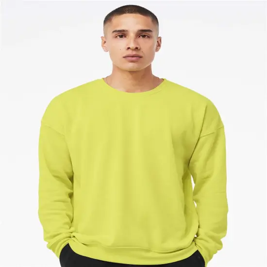 BELLA + CANVAS&reg; Sponge Fleece Drop Shoulder Crewneck Sweatshirt Long Sleeve Strobe {1}