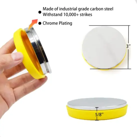 Steel Bench Block and Metal Stamping Hammer Kit, No-Rebound Metal Bench Block, Jewelry Stamping Hammer, Jewelry Metal Stamping Tools for Jewelry Making & Metal Stamping {6}