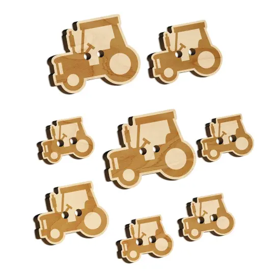 Tractor Farm Vehicle Wood Buttons for Sewing Knitting Crochet DIY Craft {7}