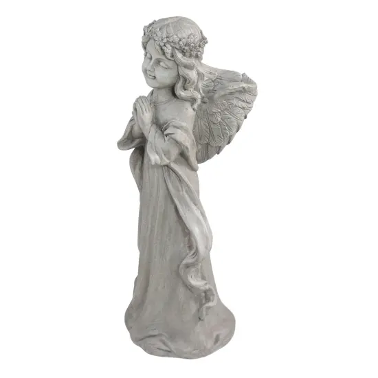 Northlight 21" Angel Standing in Prayer Outdoor Garden Planter Statue Gray {3}