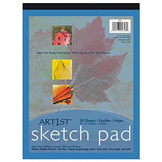 50 SheetsSketch Pad, 60 lbs. Heavyweight Drawing Paper. 9 x 12 {1}