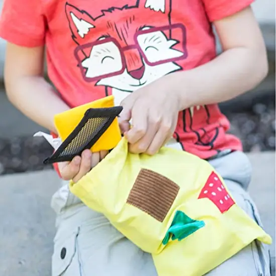 Sensory Squares, Textured Beanbags Squares, Toddler Sensory Toys, Preschool Kindergarten Classroom Must Haves, Set of 20 Beanbags, Ages 3+ {4}