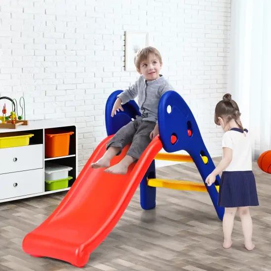 2 Step Children Folding Plastic Wide Slide with Stable Base {2}