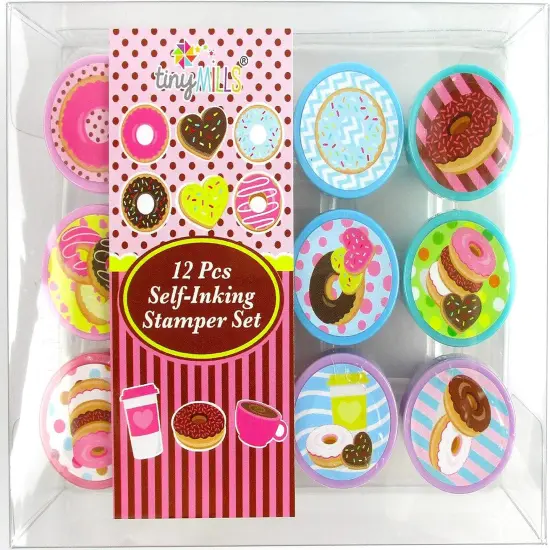 TINYMILLS 12 Pcs Donuts Stamp Kit for Kids {1}