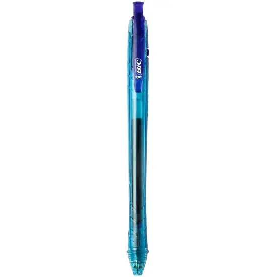 BIC Ecolutions Ocean-Bound Plastic Gel Pens, Medium Point (1.0mm), 12-Count Pack, Retractable Blue Ink Pens Made from 78% Ocean-Bound Recycled Plastic Excluding Ink Cartridge {3}