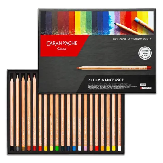 Caran d'Ache Luminance 6901 Set of 20 Colored Pencils {1}