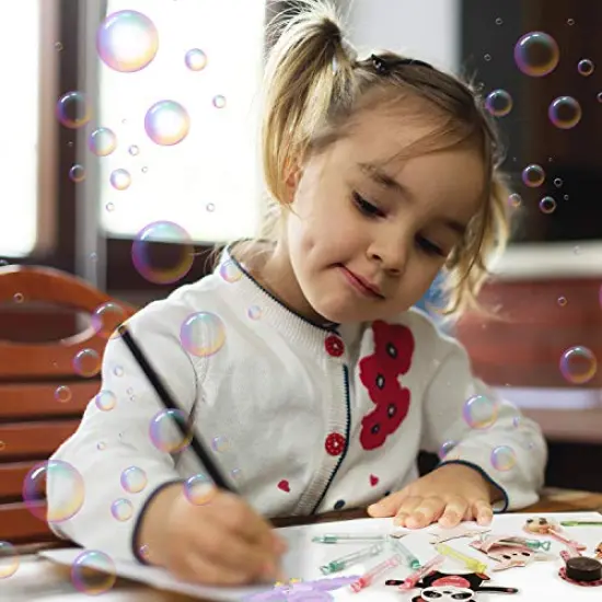 Valentines Day Cards for Kids Gifts - 32 Bubble Wands 32 Valentines Cards 80 Sticker Dots, Valentine's Day Party Favors, Animal Kids Vday Cards for School Valentines Classroom Exchange {4}