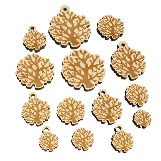 Coral from the Ocean Reef Mini Wood Shape Charms Jewelry DIY Craft {7}
