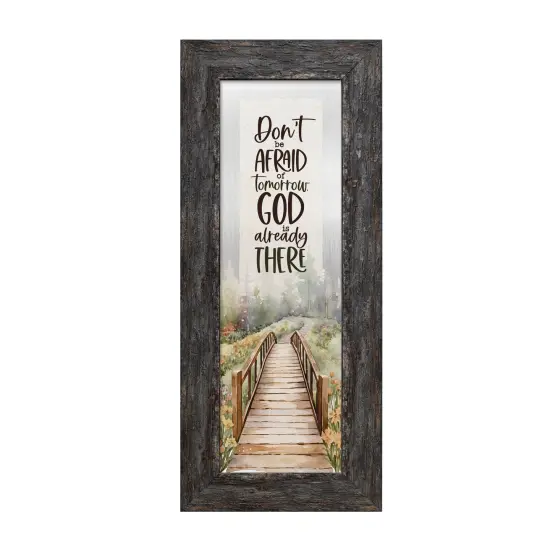 Don't Be Afraid Metalscape Framed Wall Art - 6 inches x 14 inches {1}