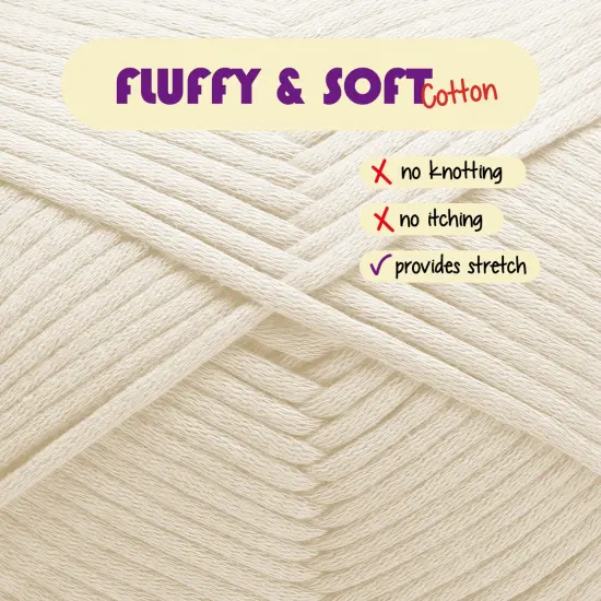 Hearth & Harbor Cotton Yarn Skeins Cream {2}