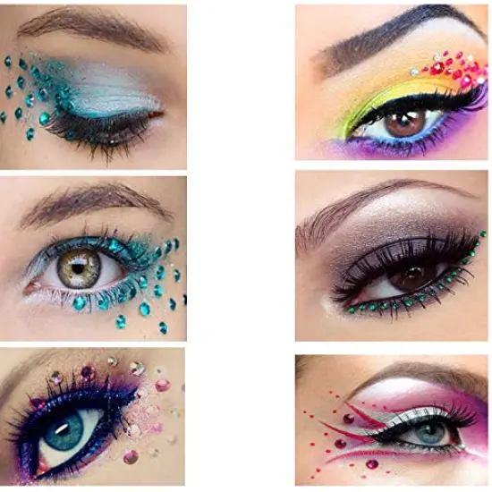 900 Pieces Self-Adhesive Rhinestone Stickers,15 Colors,DIY Face Gems Body Stickers Nail Makeup 3mm 4mm 5mm Festival Carnival Embellishments for Crafts 1pcs {5}