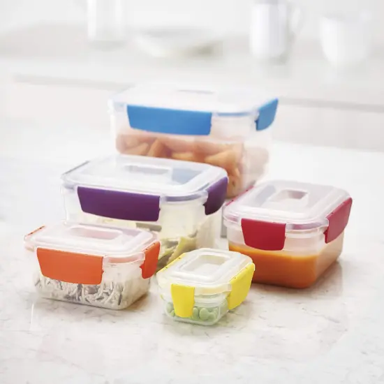 Joseph Joseph Nest Lock Plastic BPA Free Food Storage Container Set with Lockable Airtight Leakproof Lids, 10-Piece, Multi-Color {5}