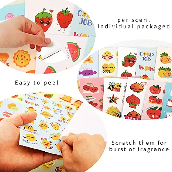320+ Designs as Rewards, Scratch and Sniff Stickers, 85 Sheets with 17 Different Scents.Christmas Gifts, Decorations, Games for Children, Teachers, Parents, etc. {5}