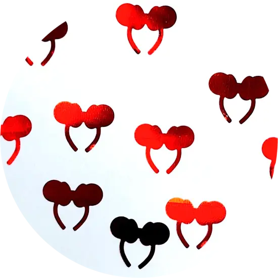 Polyester Glitter Shape - Red Mouse Headband by Glitter Heart Co.&trade; {1}