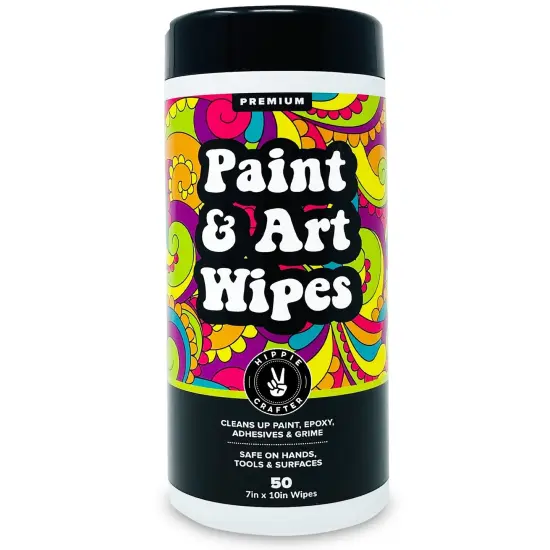 Paint & Art Wipes Paint Remover Wipes Cleaner Epoxy Glue Stains Latex, Acrylic Hand Cleaner and Plastic, Metal or Wood Surfaces, Floors, Brushes, Flat Paint Heavy Duty Cleaning {1}