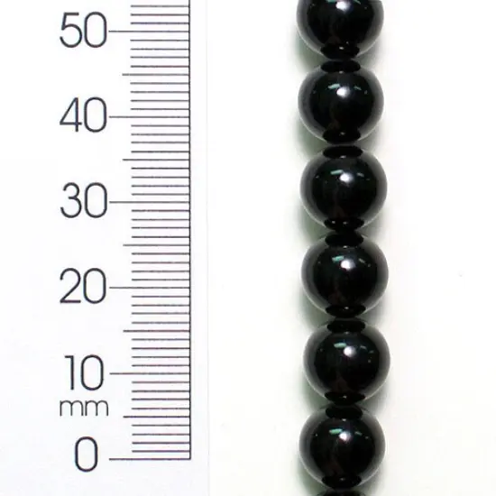 6 Packs of Round Onyx Beads - Black - 10mm - 8" Strand {1}