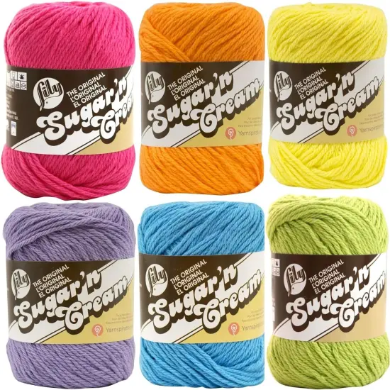 Lily Sugar'n Cream Cotton Yarn Assortment (Brights) {1}