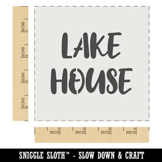 Lake House Fun Sign Wall Cookie DIY Craft Reusable Stencil {1}