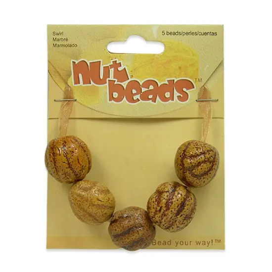 6 Packs of Swirl Nut Beads - 5 Pieces {1}