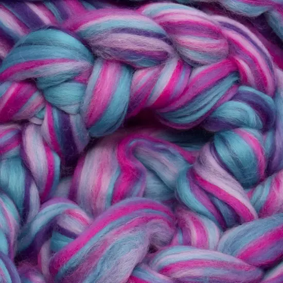 Colorful Designer Merino Wool Combed Top Roving for Spinning and Felting. Limited Edition. Alicorn Dream {3}